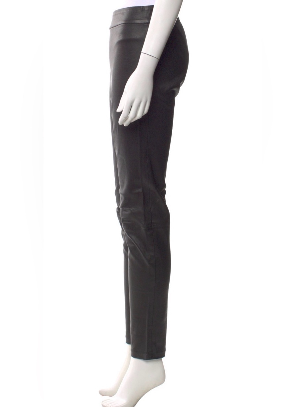 Alice + Olivia Black Lamb Leather Skinny Pants Leggings Size 8